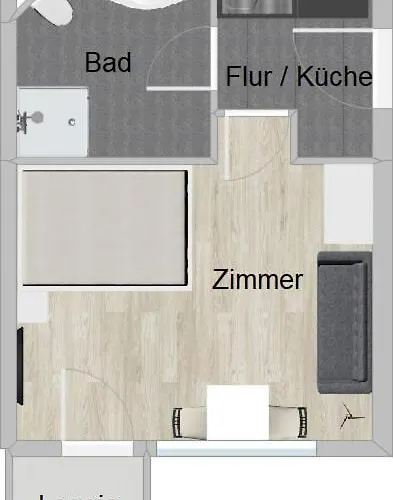 Modernes 1-zimmer-apartment Mit Kueche, Parkplatz, Kostenfreiem Wlan Und Netflix *